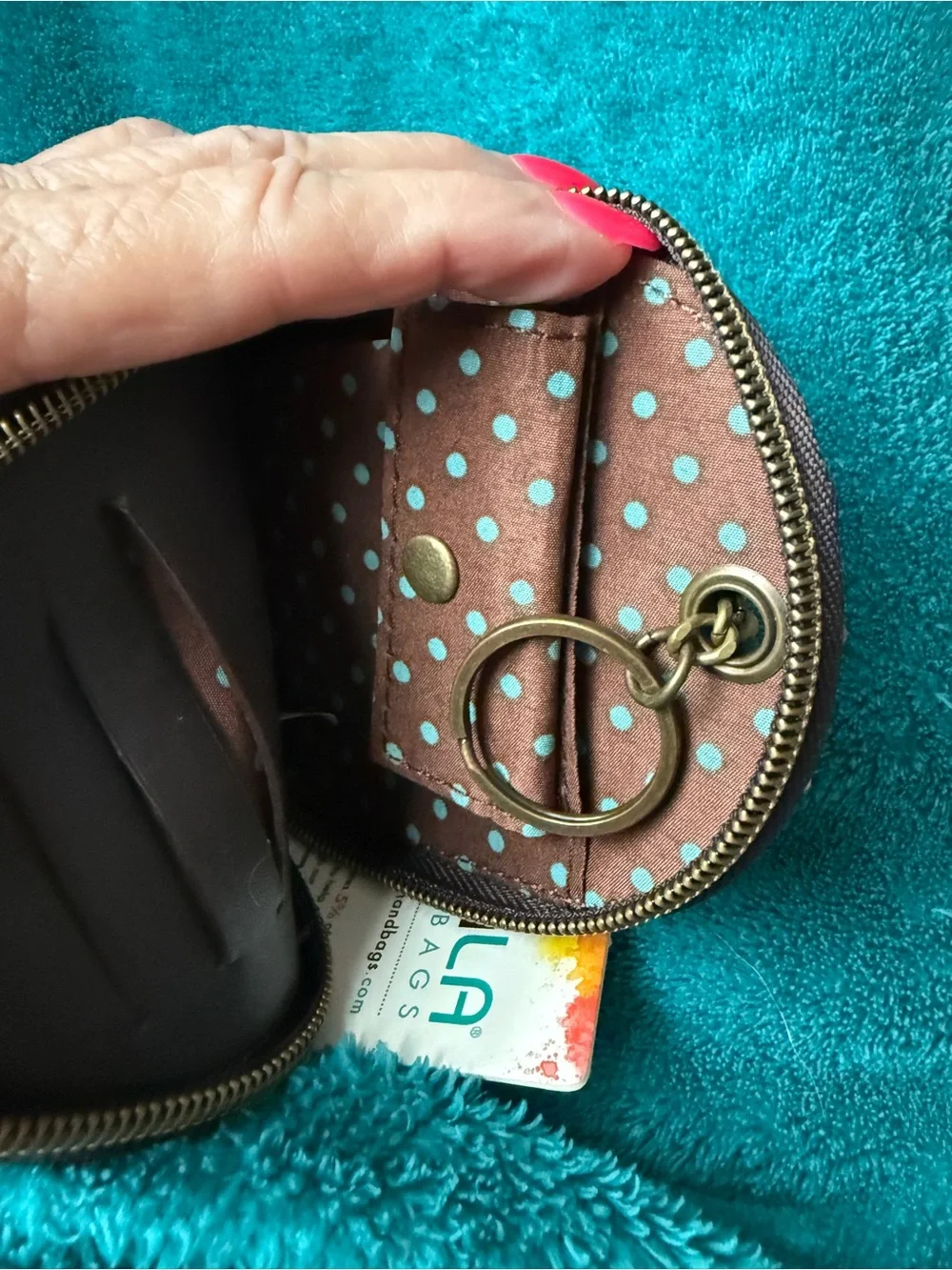 NWT Chala Sunflower Mini Coin Purse Keychain RFID
